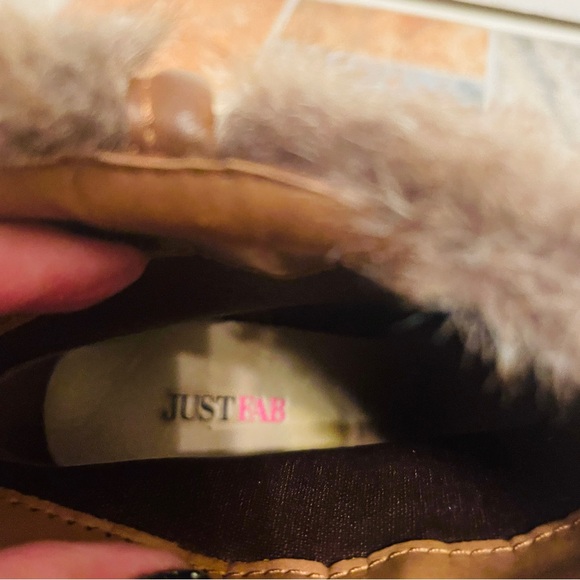 👢NWOB! Fabulous JustFab Fur Topped, Buckle Accents, & Sturdy Heels Ankle Boots! - Picture 13 of 13